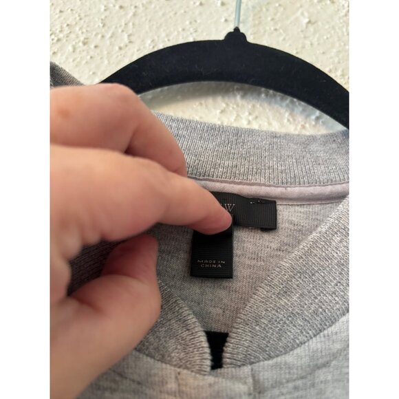 J.Crew Womens Gray Tie-Front Cardigan Sweater Snap Button L - Picture 11 of 12